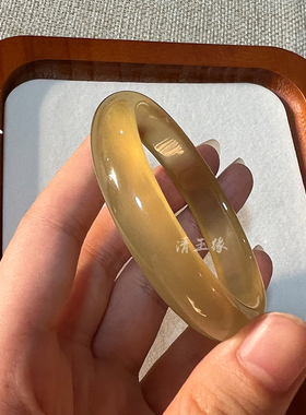 原色正品天然小金条玛瑙手镯女款高冰透玉镯灰金色冰种香槟金玉髓