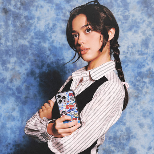 Wildf联名Nailea Devora女孩贴纸苹果15适用iPhone14/13ProMax手机壳欧美ins全包防摔时尚12防摔WF保护套 - 图2