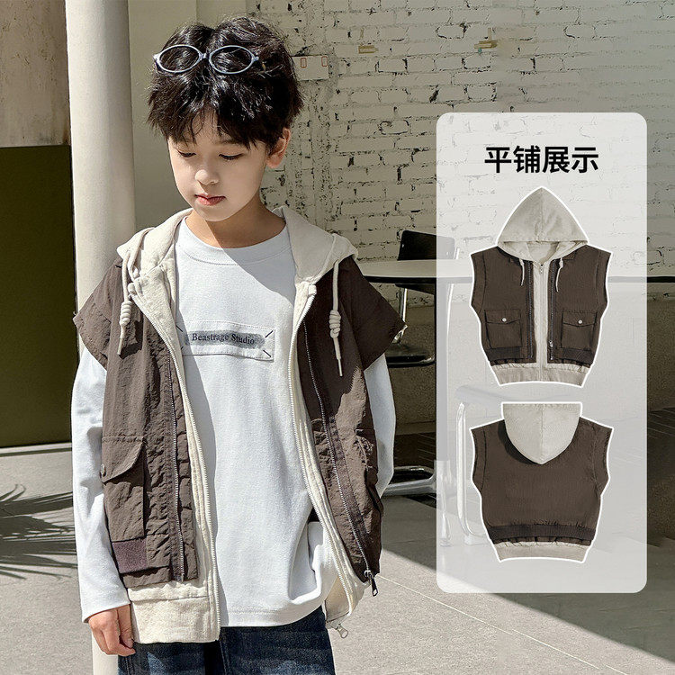 水洗连帽常规款棉类混纺拉链马甲,淘宝优惠券,粉丝福利购,淘宝优惠卷