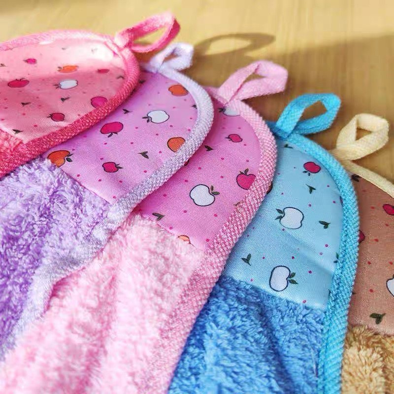 可爱擦手巾可挂式吸水不掉毛小方巾厨房家用速干搽手巾儿童小毛巾,淘宝优惠券,粉丝福利购,淘宝优惠卷