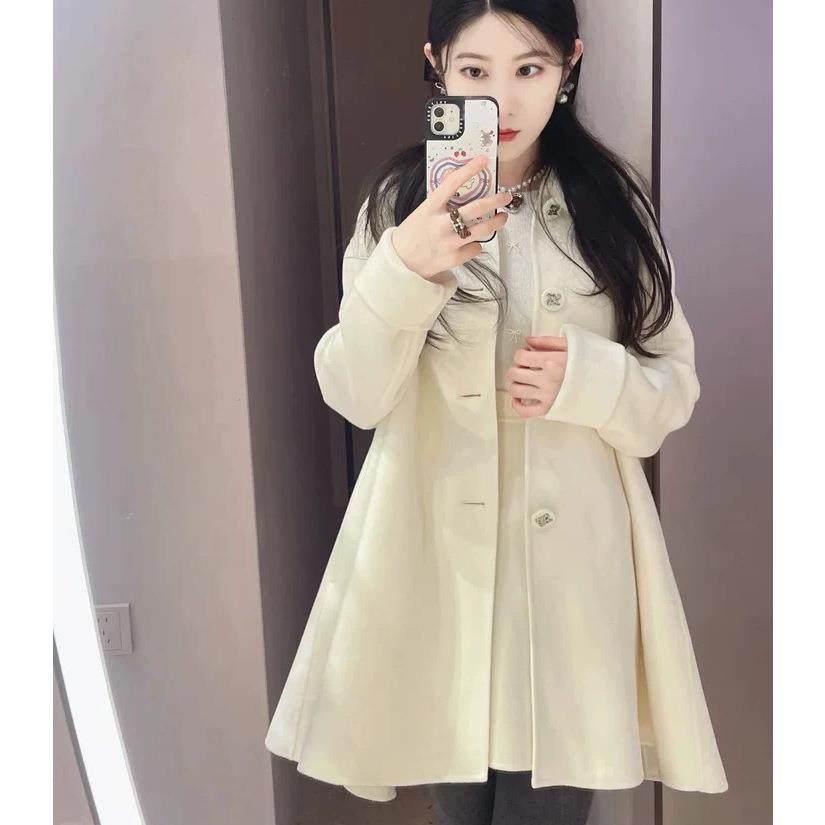 【现货】NOTHING WRITTEN赵露思同款水貂拼接羊毛斗篷外套女上衣,淘宝优惠券,粉丝福利购,淘宝优惠卷