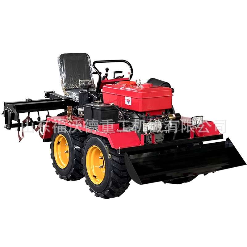 履带式旋耕机水旱两用小型多功能拖拉机农用乘坐式大型耕地机开沟 - 图2