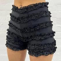 Y2K Cute Lace Trim Shorts Summer High Waist Slim Fit Wrap Bo