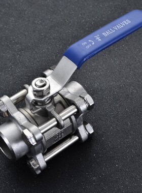 304/316L不锈钢三片式焊接螺纹球阀3PC对焊阀门DN15 20 25 32 40