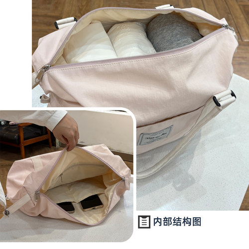 手提旅行包出差包收纳行李袋大容量包包待产包健身包短途旅行包 - 图2