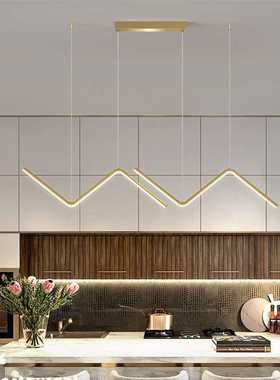 跨境餐厅吊灯 北欧现代简约饭厅创意led吊灯家用极简卧室客厅吊灯