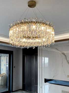 轻奢水晶吊灯客厅灯简约现代大气主卧室餐厅全屋套餐灯具广东中山