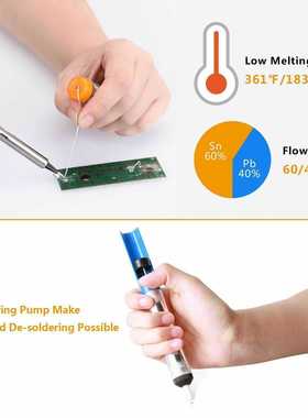 110V 220V60W带开关烙铁 调温电烙铁塑料工具盒套装 便携胶盒套装