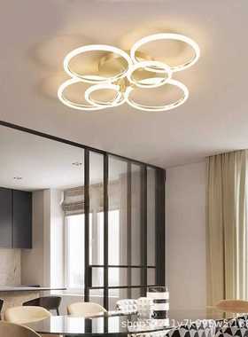 客厅灯简约现代吸顶灯圆环形大厅灯具大气家用创意轻奢led卧室灯