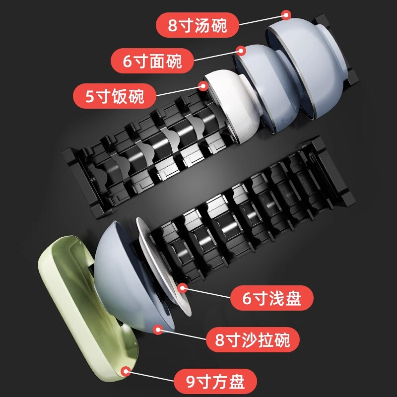 德国高端厨房柜内置碗架抽屉分隔可拆防锈拉篮厨柜内碗架置物架 - 图3