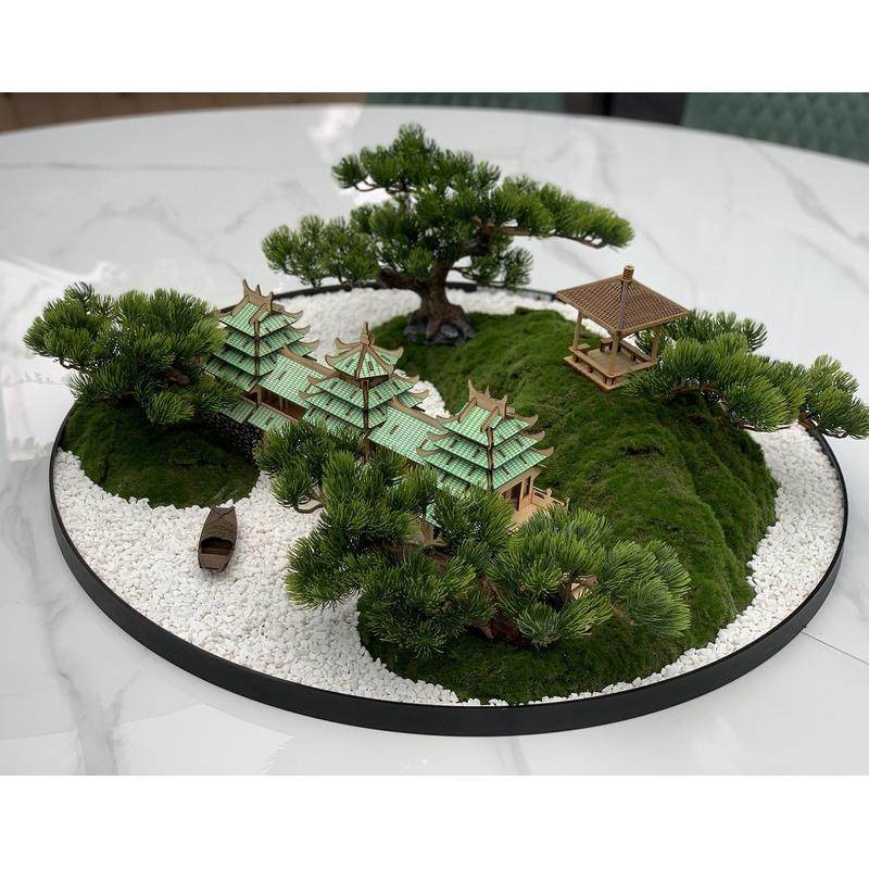 酒店大圆桌中间转盘摆花餐桌景观摆件中式桌花桌景摆设,淘宝优惠券,粉丝福利购,淘宝优惠卷