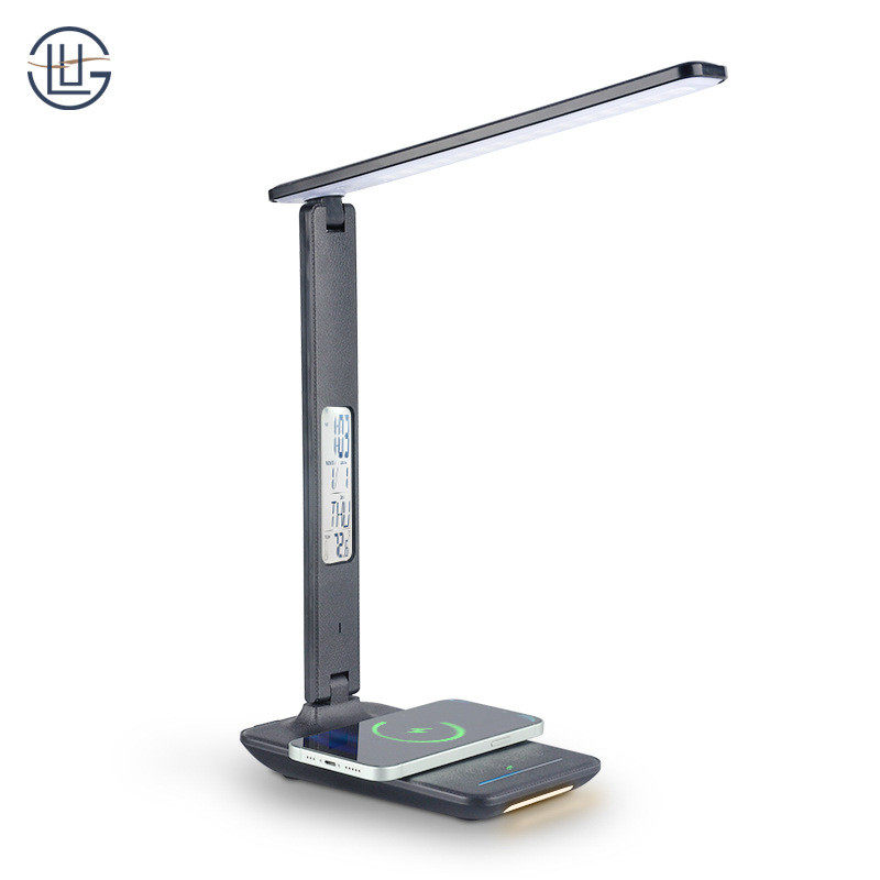 哇噢定制led10w无线充台灯可定时阅读办公学习万年历护眼书桌台灯,淘宝优惠券,粉丝福利购,淘宝优惠卷