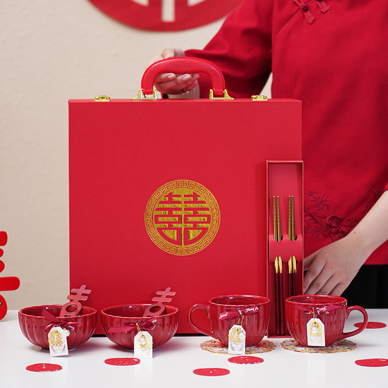 结婚礼物餐具套装送闺蜜实用喜杯喜碗订婚礼品送新人新娘新婚,淘宝优惠券,粉丝福利购,淘宝优惠卷