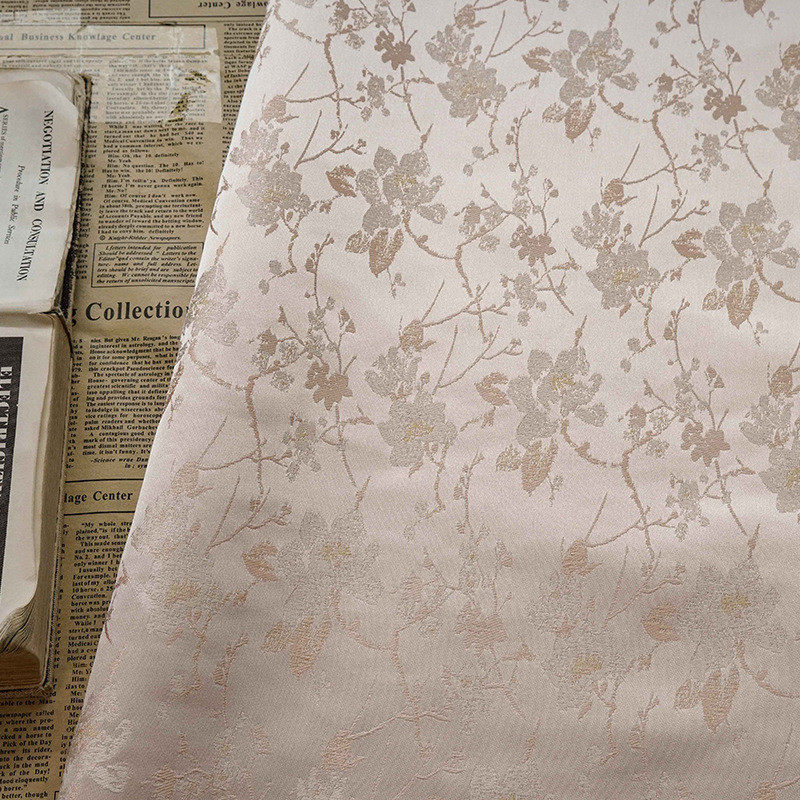 春夏花枝汉服旗袍提花绸缎装饰布古风连衣裙色织小吊带素雅面料,淘宝优惠券,粉丝福利购,淘宝优惠卷