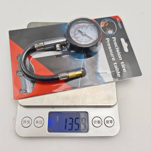 高精密度汽车胎压计多功能带放气胎压表长软管机械测胎压表检测器 - 图0