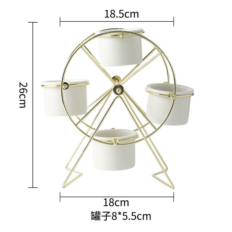 ins镀金色铁艺多肉花盆肉肉花盆花瓶简约北欧花盆铁架套装,淘宝优惠券,粉丝福利购,淘宝优惠卷