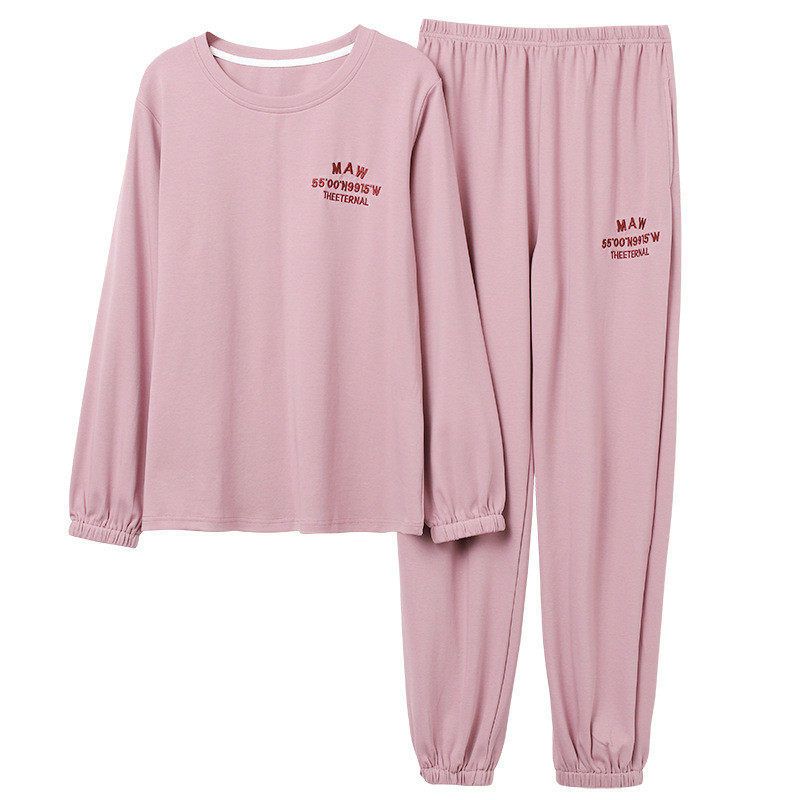 睡衣女春秋季新款纯棉长袖家居服女士妈妈韩版休闲全棉两件套装夏,淘宝优惠券,粉丝福利购,淘宝优惠卷
