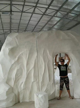 拱门泡沫雕泡沫美陈雕塑拱门卡通泡石头城堡舞台背景道具摆件假山