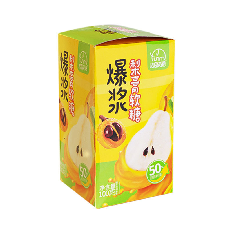 法思觅语爆浆梨膏软糖甘甜润喉护嗓糖果零食夹心糖果爆浆慈梨膏 - 图3