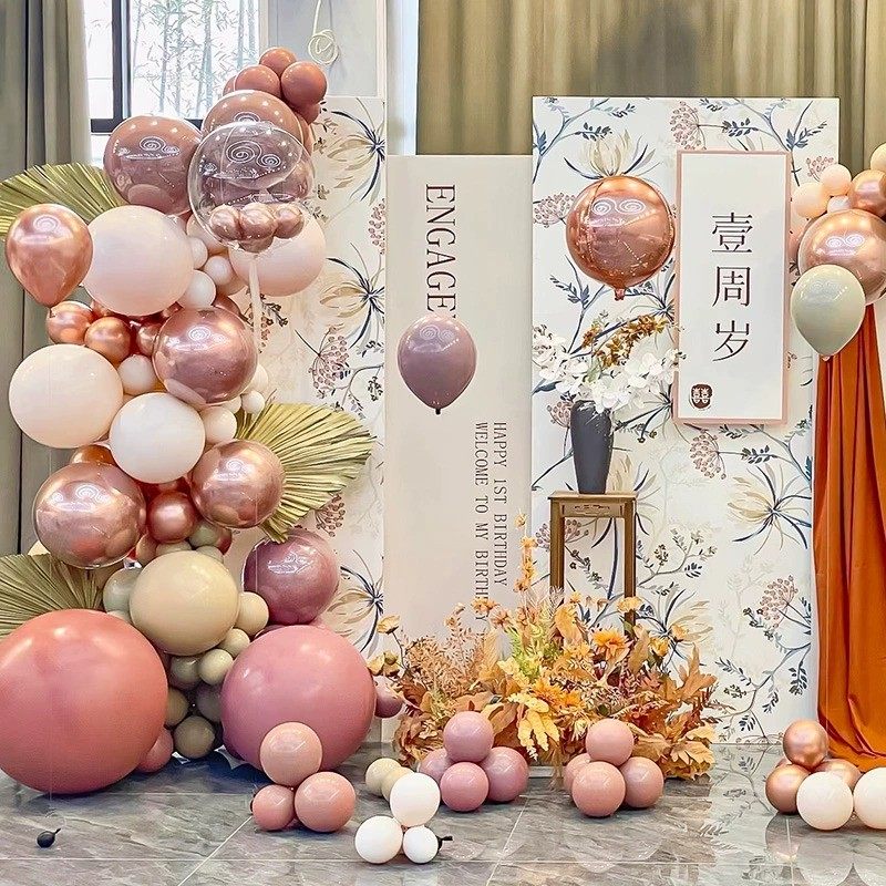 男女孩宝宝一周岁礼生日布置装饰新中式抓周宴网红气球背景墙kt板,淘宝优惠券,粉丝福利购,淘宝优惠卷