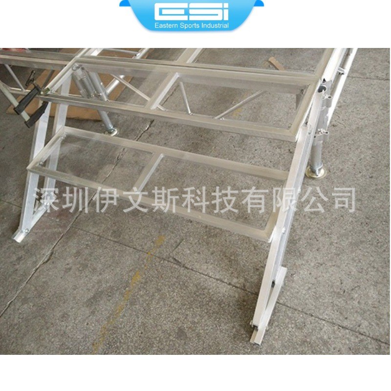 厂家直销铝合金拼装舞台玻璃架舞台折叠舞台活动舞台设备 - 图1