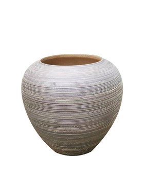 景德镇陶瓷器花瓶落地花瓶现代简约干花客厅插花装饰摆件复古粗陶