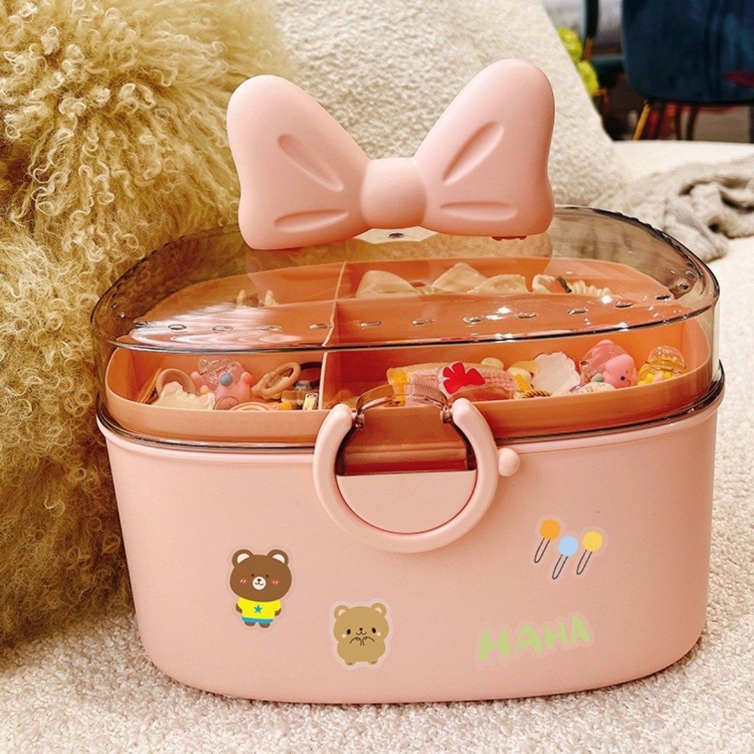 儿童发饰收纳盒 发夹发箍皮筋宝宝头绳首饰盒 女孩头饰饰品盒,淘宝优惠券,粉丝福利购,淘宝优惠卷