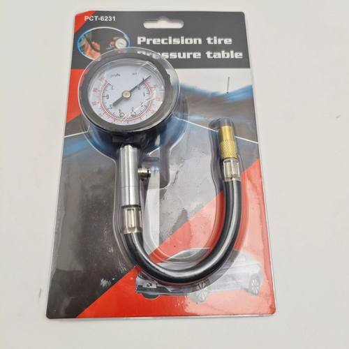 高精密度汽车胎压计多功能带放气胎压表长软管机械测胎压表检测器 - 图1