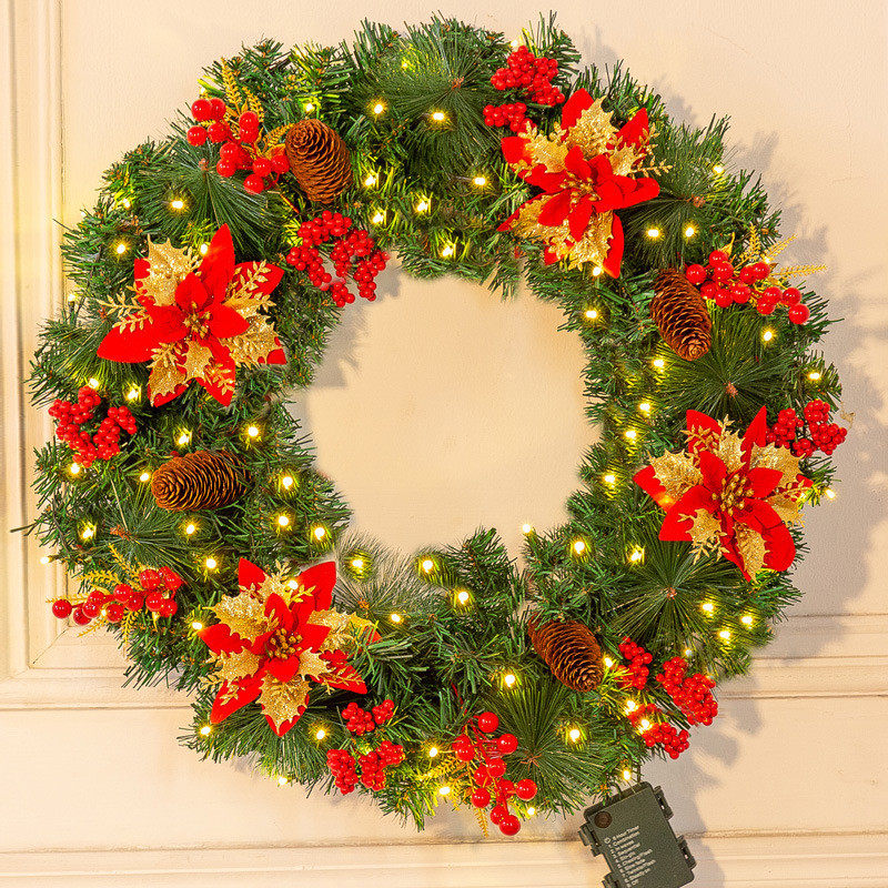 喷装饰品45cm/60cm花环圣诞节雪植绒藤条酒店商场门头前台橱窗挂,淘宝优惠券,粉丝福利购,淘宝优惠卷