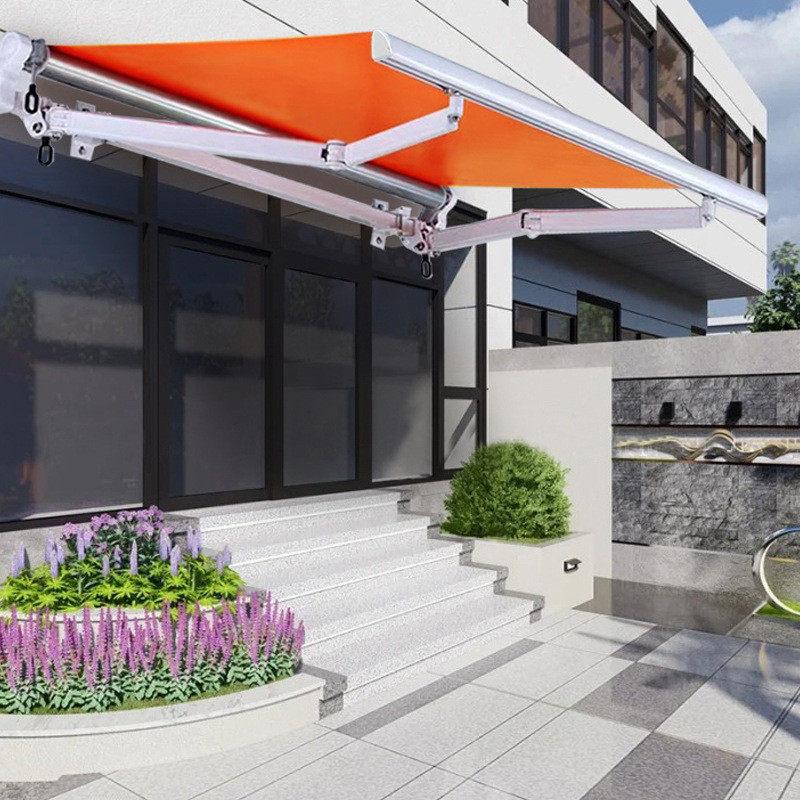 可伸缩纯白遮阳篷商铺咖啡厅门头加厚抗风铝合金手动遮阳电动雨蓬,淘宝优惠券,粉丝福利购,淘宝优惠卷