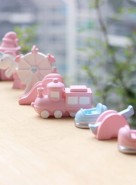 新款游乐场摩天轮滑梯木马树脂摆件微景观园艺造景蛋糕装饰小配件