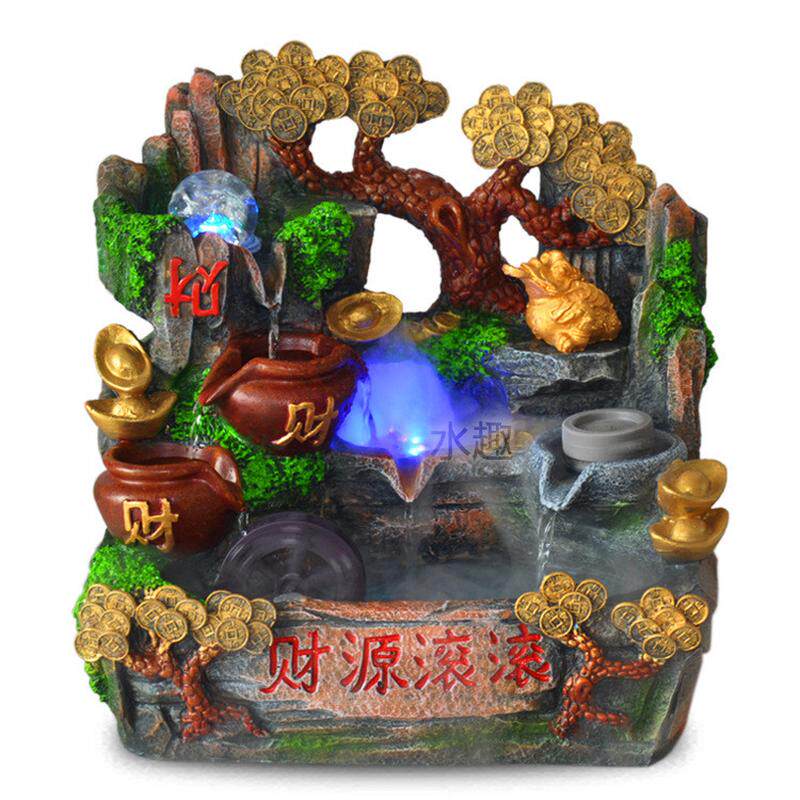 新品创意礼品金蟾家居树脂假山流水喷泉鱼缸水景喷泉微景观,淘宝优惠券,粉丝福利购,淘宝优惠卷