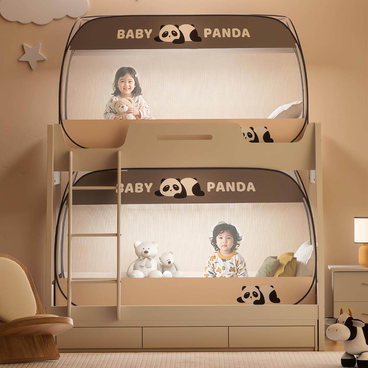 学生宿舍专用上下床免安装蒙古包蚊帐单人90x190子母床纹帐拉链款,淘宝优惠券,粉丝福利购,淘宝优惠卷