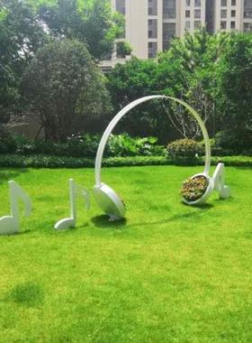 户外别墅庭院金属音乐主题摆件创意雕塑园林景观铁艺音符装饰摆设