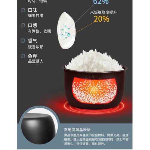 创迪电压力锅内胆1.6L2L2.5L3L4L5L原装不粘内胆黑金加厚锅胆正品 - 图1