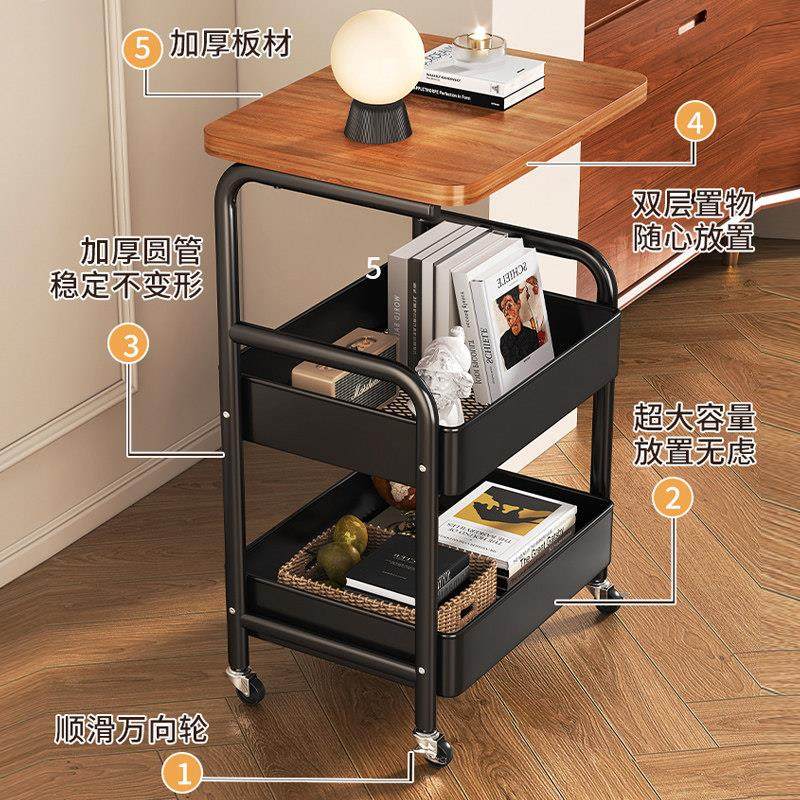 可移动小推车沙发边几床边置物架高茶几桌子客厅零食出租屋床头柜,淘宝优惠券,粉丝福利购,淘宝优惠卷