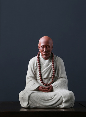 陶瓷弘一法师人物摆件中式禅意李叔同高僧客厅家居桌面装饰工艺品