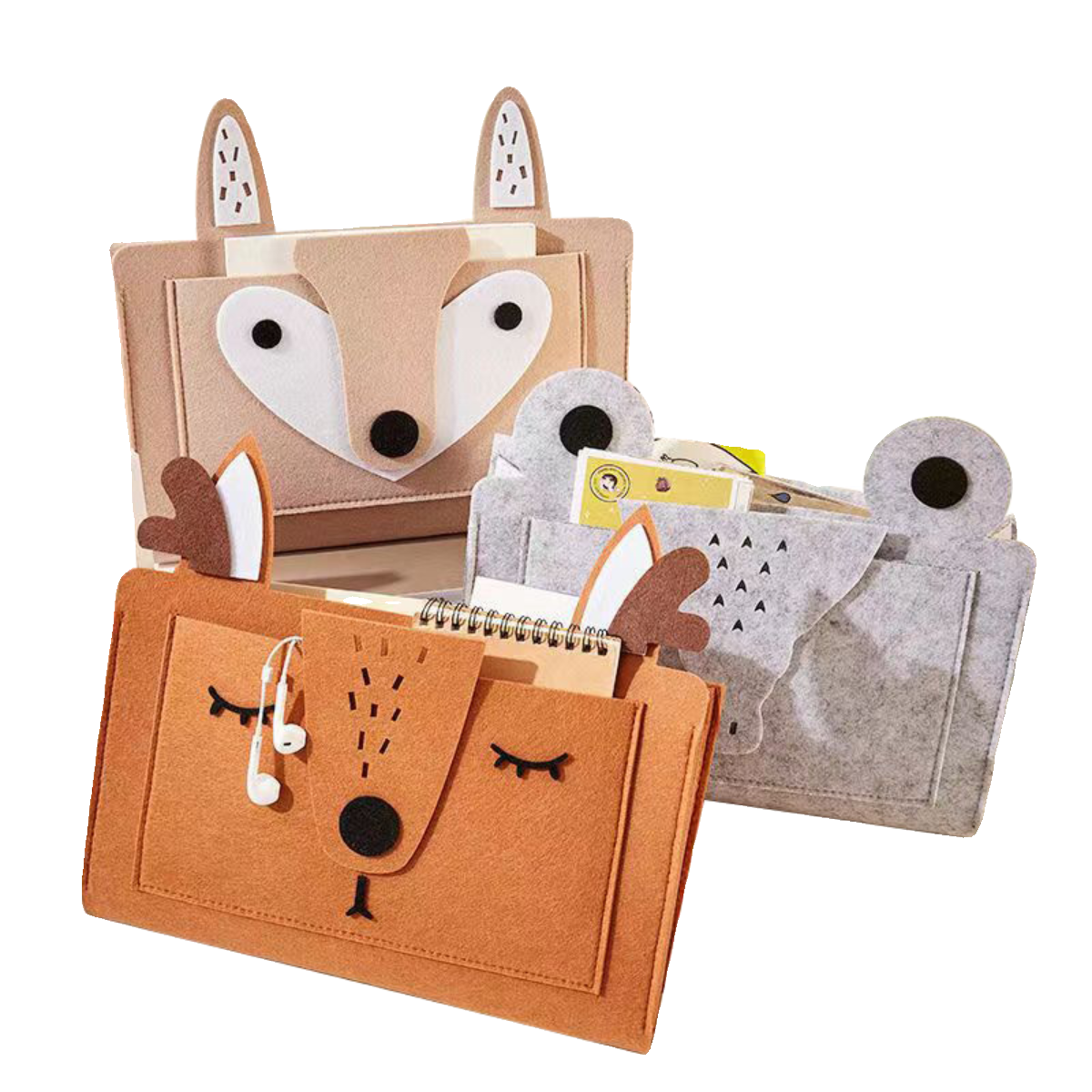 毛毡床头收纳挂袋床边储物袋沙发卡通学生宿舍免打孔家用卧室杂物,淘宝优惠券,粉丝福利购,淘宝优惠卷