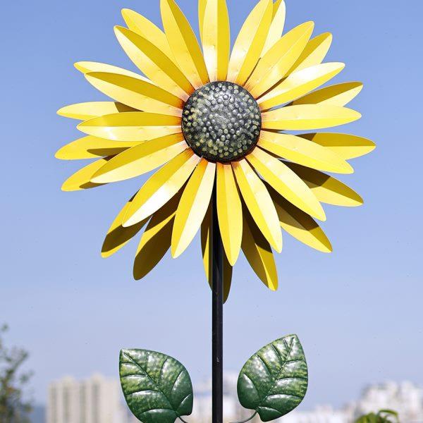 北欧风铁艺风车户外花园装饰旋转庭院别墅幼儿园创意造景摆件 - 图2