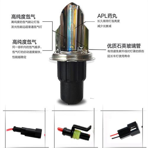 HID氙气灯大灯氙气大灯泡H1/H4/H7/H3/H11通用35W-55W4300K-6000K - 图1