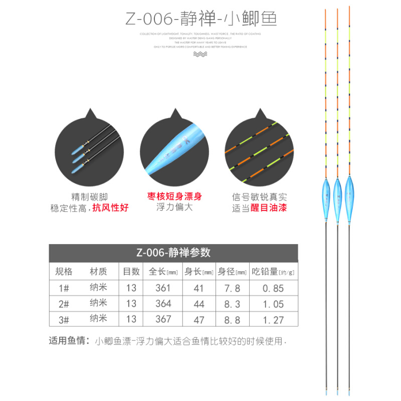 武汉天元Z001Z002Z003Z004Z007Z008L001静禅清心巧手新款浮漂鱼漂 - 图1