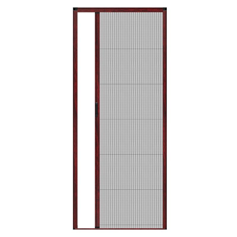 折叠纱门防蚊门帘伸缩推拉式家用入户纱窗门铝合金边框免打孔隐形-图3