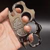 Outdoor strong metal weighted thickened finger tiger hand buckle boxing buckle camping defense ring boxing glove ring boxing broken window