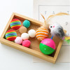 Cat toy self-pleasure and boredom relief artifact plush ball mouse tumbler kitten toy cat funny cat ball pet supplies