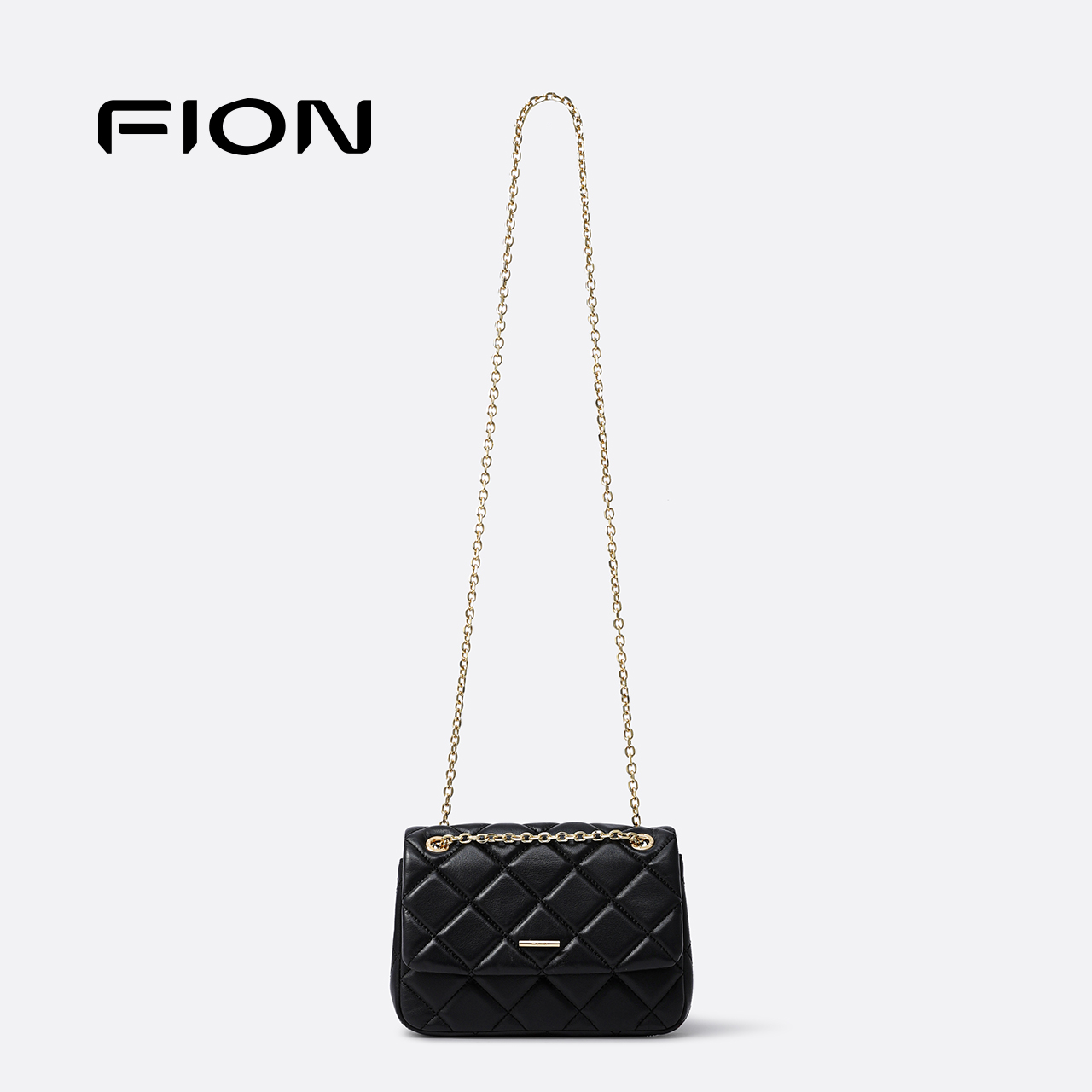 Fion/菲安妮真皮小方包2025新款女小众高级子母斜挎包通勤单肩包 - 图3