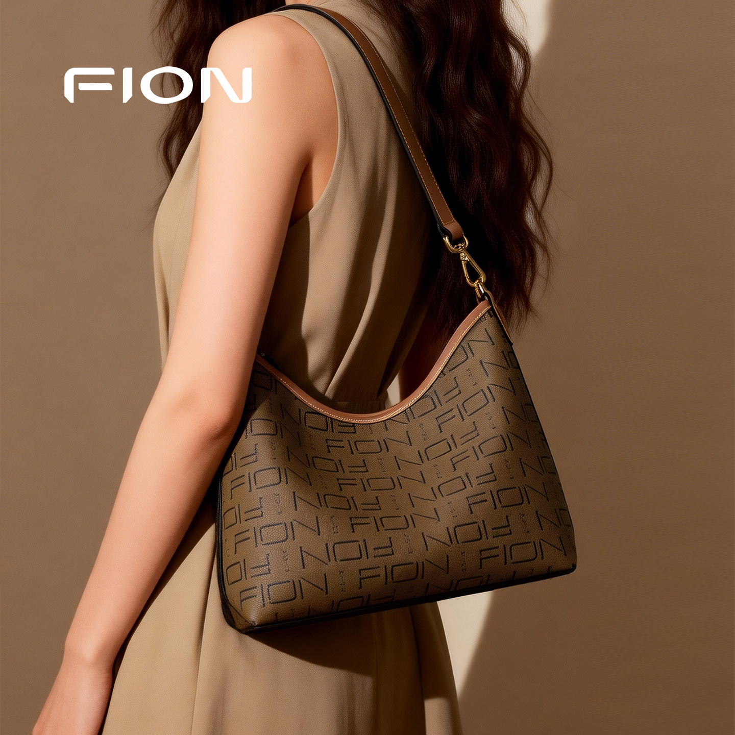 Fion/菲安妮托特包女大容量hobo腋下包新款百搭通勤单肩斜挎包包,淘宝优惠券,粉丝福利购,淘宝优惠卷