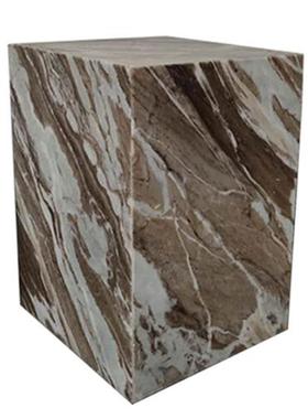 紫彩玉大理石头墩子底座酒店前台雕塑展示台装饰落地摆件基座