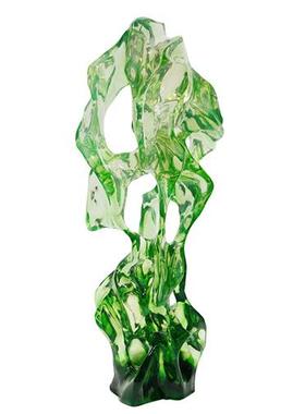 透明树脂太湖石雕塑摆件客厅玄关售楼处酒店前台别墅软装艺术品