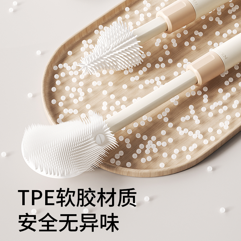 迪士尼硅胶奶瓶刷新生儿专用洗奶瓶清洁刷奶嘴清洗三合一刷子套装