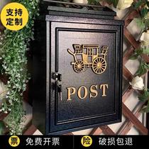 Eurostyle Englishman Residential Villa Letterbox Outdoor Rain Protection Box Wall Wall-mounted Postal Barrel Fields Creative Letter box